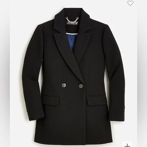 NWT JCrew Italian Wool Blazer Jacket in Black W size 2